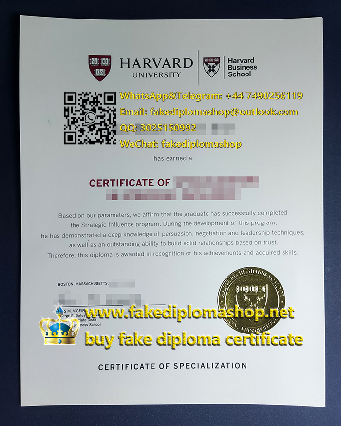 HBS diploma, Harvard Business School diploma, Harvard University fake diploma.jpg